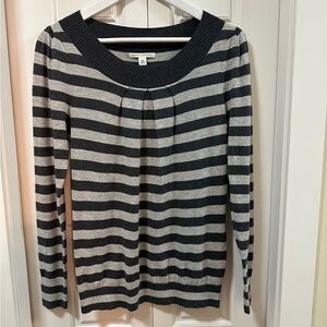 Banana Republic Gray Striped Sweater | Size S